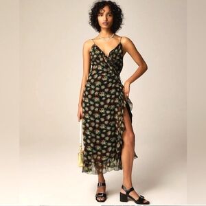 Beautiful J.crew Sunburst Chiffon Wrap Dress 6